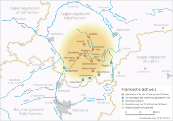 Fränkische Schweiz - Karte