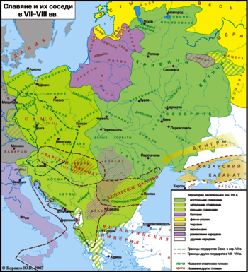 Frühe Geschichte von Belarus: Gebiete der Ostslawen in Grün