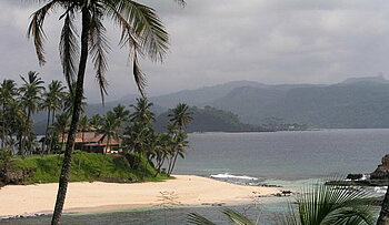 Blick auf Rólas und São Tomé