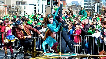 St. Patrick's Day in Dublin Parade zum Tag des Heiligen Patrick