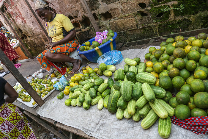 Gurkenverkauf in Liberia