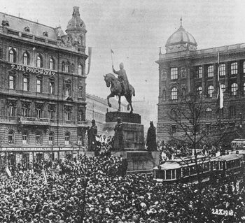 Ausrufung der Unabhängigkeit der Tchechoslowakei 1918