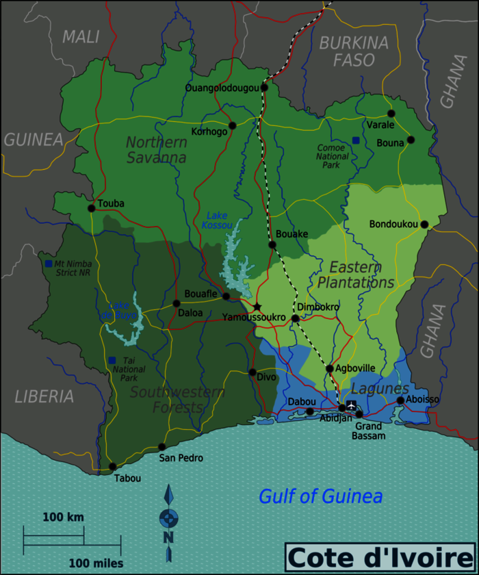 Regionen der Elfenbeinküste