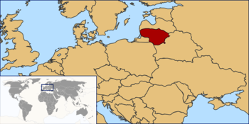 Lage von Litauen in Europa