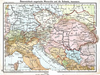 Karte von Österreich-Ungarn 1899