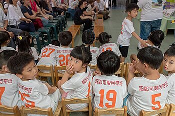 Kinder einer Vorschule in Taiwan