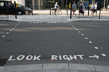 Hilfe im Linksverkehr in London