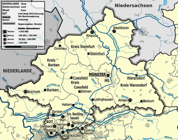 Regierungsbezirk Münster Städte