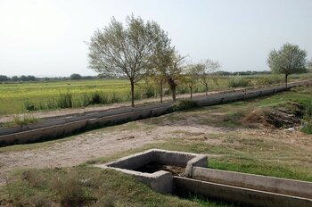 Bewässerungskanäle in Qurghonteppa