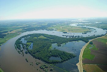 Elbe bei Hochwassser