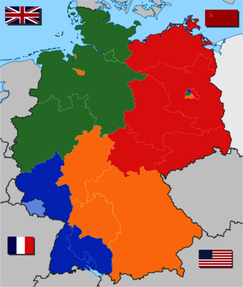 Besatzungszonen in Deutschland nach dem Zweiten Weltkrieg