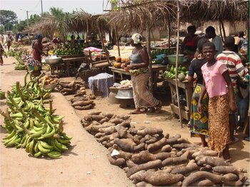 Markt in der Elfenbeinküste