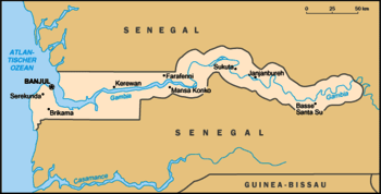 Karte von Gambia