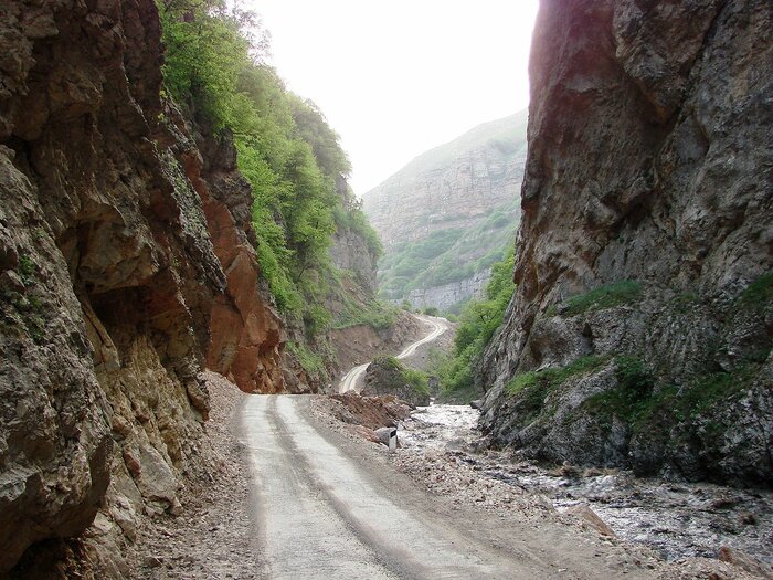 Straße im Großen Kaukasus