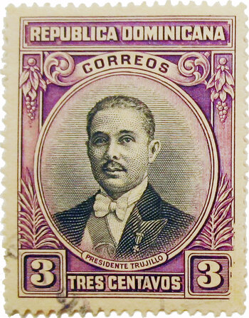 Rafael Trujillo auf einer Briefmarke