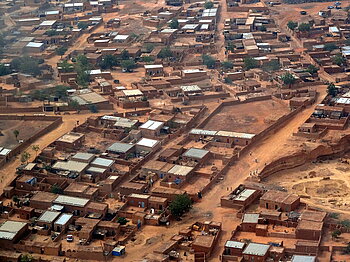 Luftaufnahme von Niamey