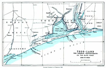 Karte von Togoland 1885