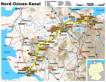 Nord-Ostsee-Kanal Karte