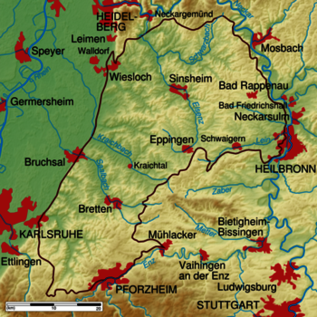 Karte Kraichgau