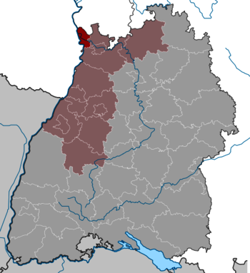 Karte Lage Mannheim