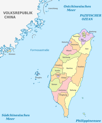 Karte Taiwan