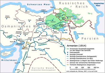 Siedlungsgebiete der Armenier vor dem Völkermord