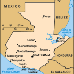 Karte von Guatemala