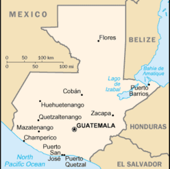 Karte von Guatemala