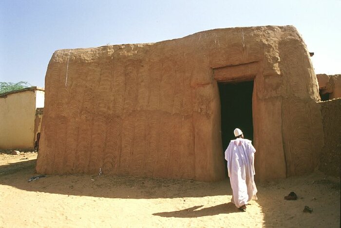 Traditionell erbautes Haus in Zinder, Niger