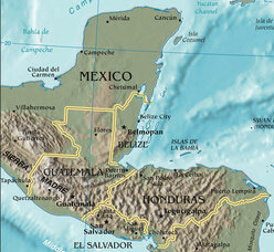 Karte Zentralamerika