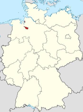 Lage von Bremen