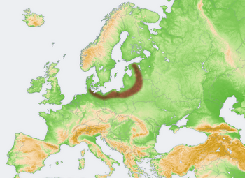 Lage vom Baltischen Landrücken auf der Karte