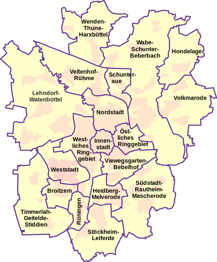 Stadtbezirke Braunschweig