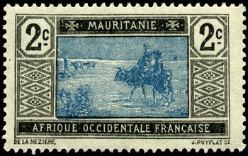 Briefmarke aus der Kolonialzeit Mauretaniens