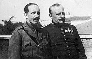 Miguel Primo de Rivera (rechts) und König Alfons XIII.