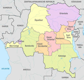 DR Kongo Provinzen