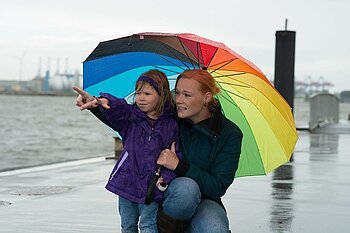 Regen am Hamburger Hafen