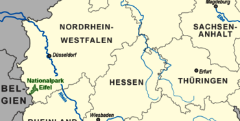 Lage Nationalpark Eifel Karte