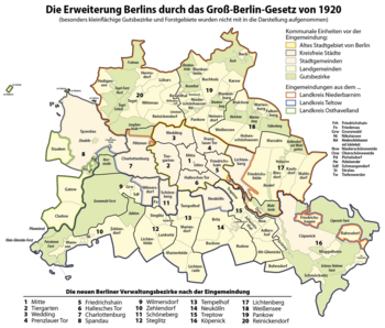 Karte Groß-Berlin