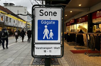 Norwegisches Schild Norwegische Sprache