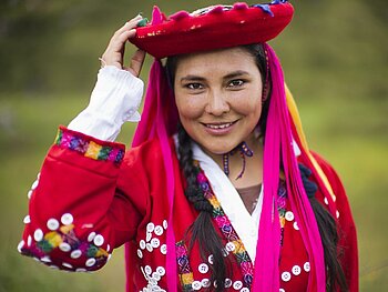 Quechua-Mädchen Sprachen Peru