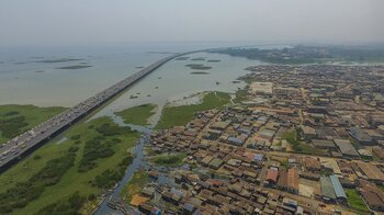 Lagune von Lagos, eine Landschaft in Nigeria