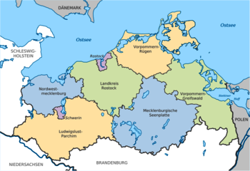 Mecklenburg-Vorpommern Landkreise Karte