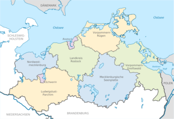 Mecklenburg-Vorpommern Landkreise Karte