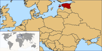 Karte mit der Lage von Estland