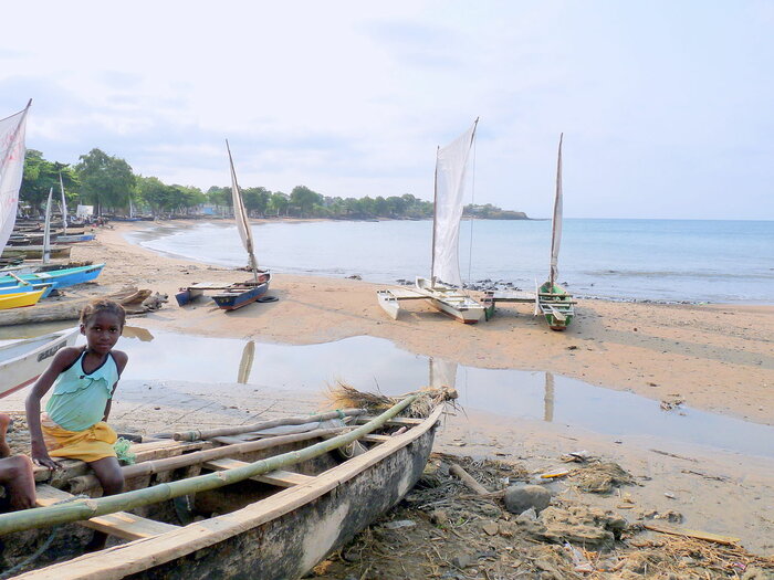 Fischerboote bei São Tomé
