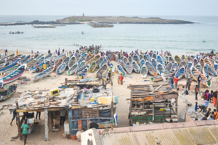 Fischerboote in Dakar