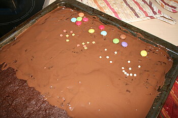 Brownies auf dem Blech