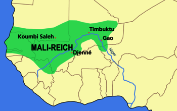 Ausdehnung des Malireiches im 13. Jahrhundert