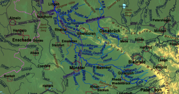 Ems Fluss Karte